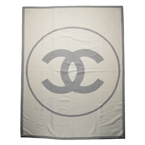 grey chanel blanket|Chanel cc throw blanket.